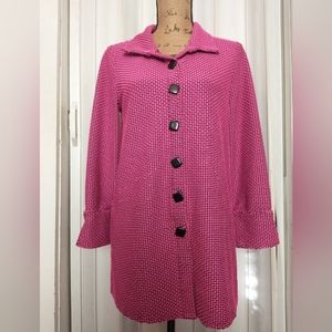 Peck & Peck Oversized Diamond Honeycomb Pattern Blazer Shacket Size L